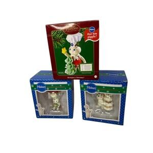 3 Vintage Pillsbury Doughboy (1)Heirloom Collection Ornaments 2003